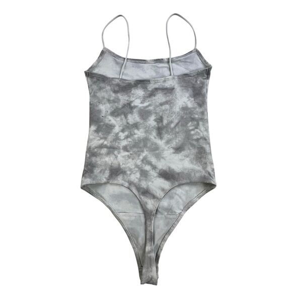 Abercrombie & Fitch Soft A&F Collection Tank Bodysuit Women XS Top Gray White - Picture 6 of 9